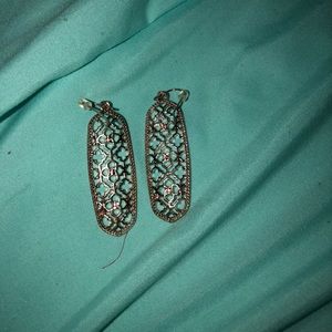 Rose gold dangle earrings